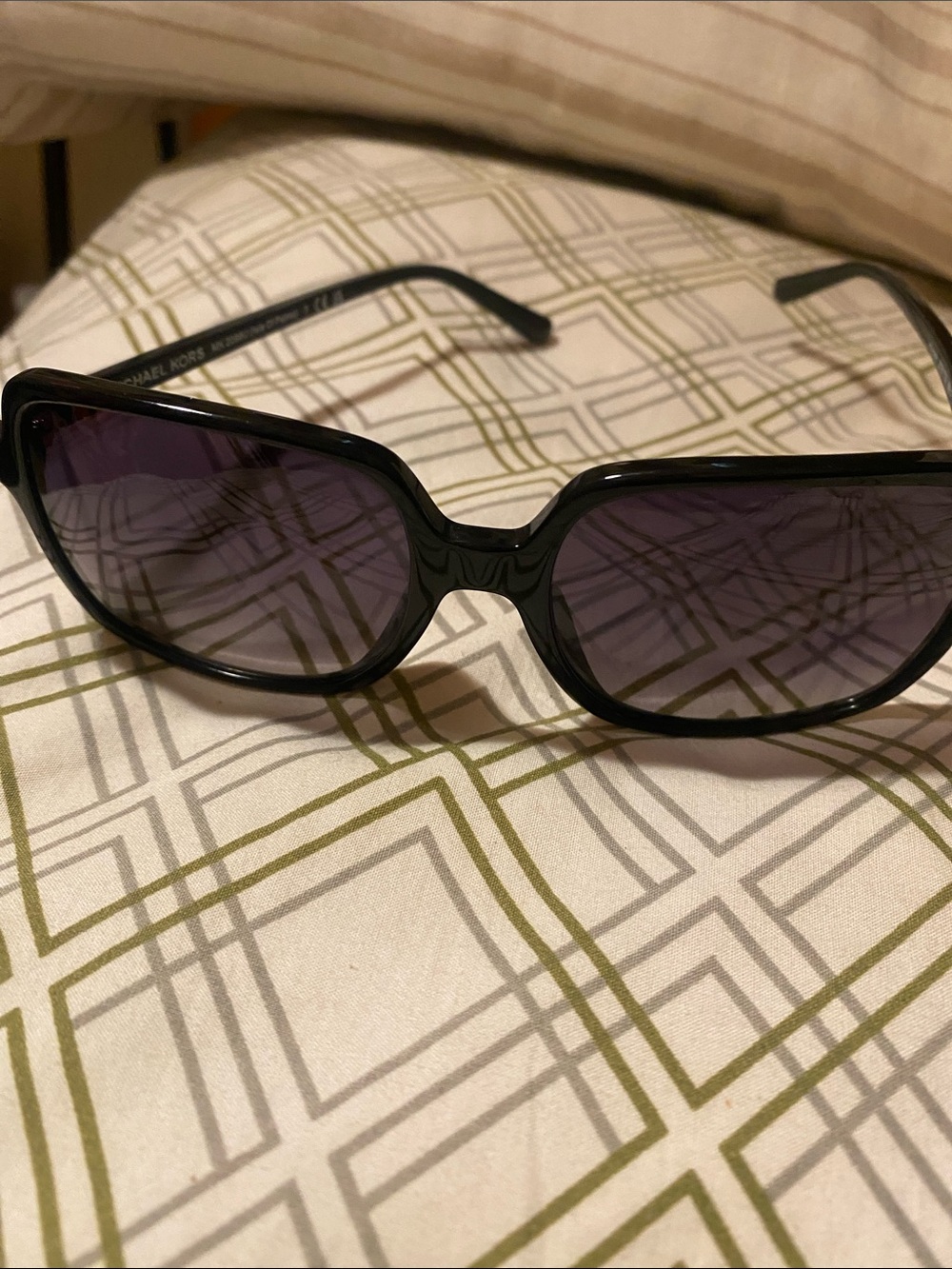 Michael Kors Black Frame Sunglasses with Purple Lenses